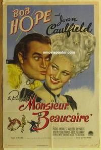 g488 MONSIEUR BEAUCAIRE one-sheet movie poster '46 Bob Hope, Caulfield