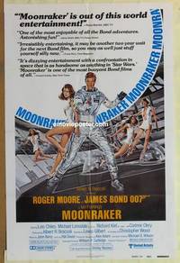 g497 MOONRAKER reviews style one-sheet movie poster '79 Moore as James Bond!