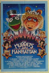 g512 MUPPETS TAKE MANHATTAN one-sheet movie poster '84 Jim Henson