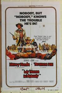 g530 MY NAME IS NOBODY int'l one-sheet movie poster '74 Henry Fonda, Hill