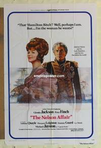 g550 NELSON AFFAIR one-sheet movie poster '73 Glenda Jackson, Peter Finch