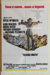 g551 NEVADA SMITH one-sheet movie poster '66 Steve McQueen, Karl Malden