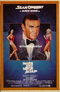 g553 NEVER SAY NEVER AGAIN 1sh movie poster '83 Sean Connery, Bond