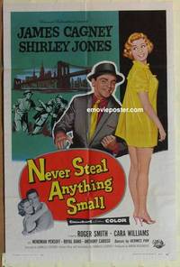 g555 NEVER STEAL ANYTHING SMALL one-sheet movie poster '59 James Cagney