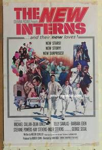 g558 NEW INTERNS one-sheet movie poster '64 Michael Callan, Dean Jones