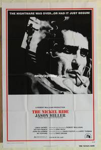 g562 NICKEL RIDE one-sheet movie poster '74 close up smoking Jason Miller!