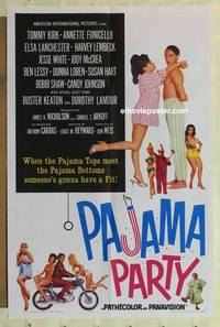 g651 PAJAMA PARTY one-sheet movie poster '64 Kirk, Annette Funicello