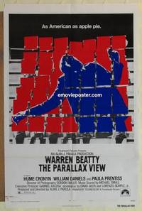 g659 PARALLAX VIEW one-sheet movie poster '74 Warren Beatty, Cronyn