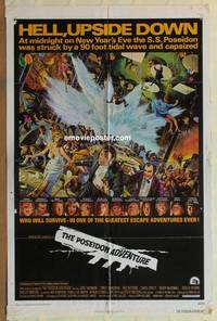 g712 POSEIDON ADVENTURE 1sh movie poster '72 Gene Hackman, Borgnine