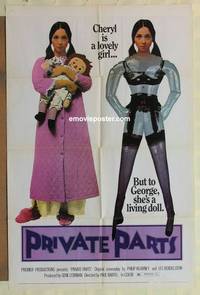 g722 PRIVATE PARTS one-sheet movie poster '72 Paul Bartel horor comedy!