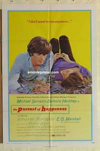 g733 PURSUIT OF HAPPINESS one-sheet movie poster '70 Sarrazin