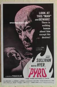 g735 PYRO: THE THING WITHOUT A FACE one-sheet movie poster '63 Sullivan