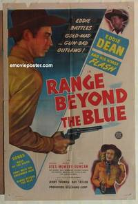 g748 RANGE BEYOND THE BLUE one-sheet movie poster '47 Eddie Dean