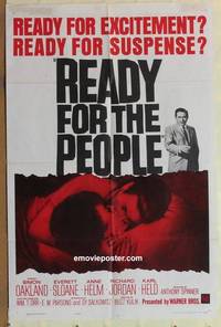 g754 READY FOR THE PEOPLE one-sheet movie poster '64 ready for suspense?