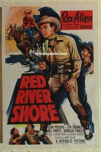 g758 RED RIVER SHORE one-sheet movie poster '53 Rex Allen, Slim Pickens