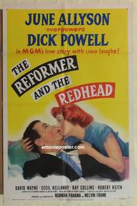 g763 REFORMER & THE REDHEAD one-sheet movie poster '50 Allyson, Powell