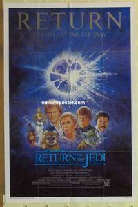 g770 RETURN OF THE JEDI one-sheet movie poster R85 George Lucas classic!