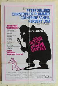 g772 RETURN OF THE PINK PANTHER one-sheet movie poster '75 Peter Sellers