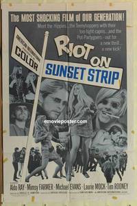 g781 RIOT ON SUNSET STRIP one-sheet movie poster '67 crazy pot-partygoers!