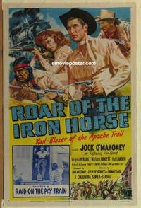 g788 ROAR OF THE IRON HORSE Chap 9 one-sheet movie poster '51 Jock Mahoney