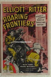 g789 ROARING FRONTIERS one-sheet movie poster R55 Bill Elliot, Tex Ritter