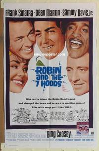 g791 ROBIN & THE 7 HOODS one-sheet movie poster '64 Sinatra, the Rat Pack!