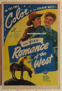 g799 ROMANCE OF THE WEST one-sheet movie poster '46 singin' Eddie Dean!