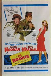 g802 ROOKIE one-sheet movie poster '59 Noonan, super sexy Julie Newmar!