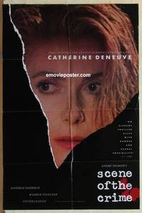 g835 SCENE OF THE CRIME one-sheet movie poster '86 Catherine Deneuve