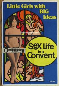 g860 SEX LIFE IN A CONVENT one-sheet movie poster '72 great sexy art!