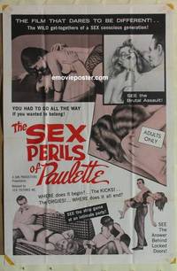 g861 SEX PERILS OF PAULETTE one-sheet movie poster '65 Doris Wishman