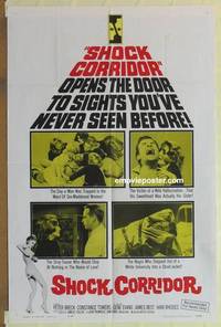 g878 SHOCK CORRIDOR one-sheet movie poster '63 Sam Fuller, Constance Towers