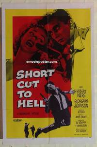 g880 SHORT CUT TO HELL one-sheet movie poster '57 James Cagney directed!