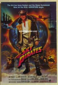 g900 SKY PIRATES one-sheet movie poster '86 Indiana Jones rip-off!