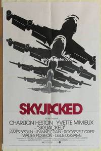 g901 SKYJACKED one-sheet movie poster '72 Charlton Heston, Yvette Mimieux