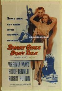 g909 SMART GIRLS DON'T TALK one-sheet movie poster '48 Virginia Mayo