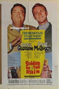 g914 SOLDIER IN THE RAIN one-sheet movie poster '64 Steve McQueen, Gleason