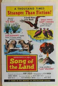 g919 SONG OF THE LAND one-sheet movie poster '53 stranger than fiction!