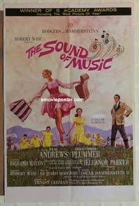 g924 SOUND OF MUSIC one-sheet movie poster '65 classic Julie Andrews!