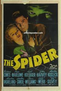 g935 SPIDER one-sheet movie poster '45 Richard Conte, horror thriller!