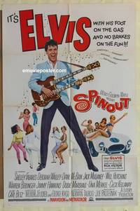 g937 SPINOUT one-sheet movie poster '66 Elvis Presley, rock 'n' roll!