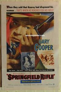 g940 SPRINGFIELD RIFLE one-sheet movie poster '52 Gary Cooper with gun!