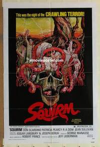g942 SQUIRM one-sheet movie poster '76 Don Scardino, wild Struzan image!