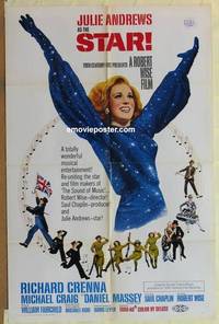 g946 STAR style B one-sheet movie poster '68 Julie Andrews, Robert Wise