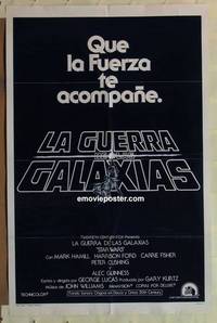 g953 STAR WARS Spanish/U.S. teaser 1sh '77 George Lucas classic sci-fi epic!