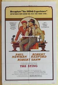 g962 STING one-sheet movie poster R77 Paul Newman, Robert Redford, Shaw