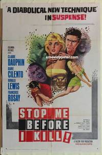 g964 STOP ME BEFORE I KILL one-sheet movie poster '61 Val Guest, suspense!