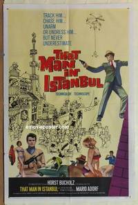 h060 THAT MAN IN ISTANBUL one-sheet movie poster '66 Horst Bucholz, Turkey!