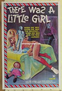 h064 THERE WAS A LITTLE GIRL one-sheet movie poster '73 she's bad & sexy!