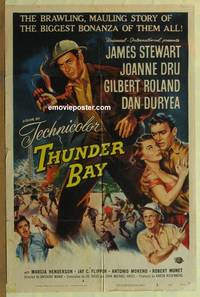 h083 THUNDER BAY one-sheet movie poster '53 Anthony Mann, Dan Duryea